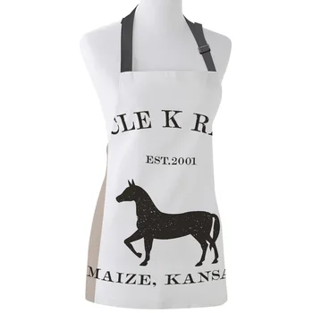 

Horse Silhouette Farm Life Print Apron Print Unisex Kitchen Bib with Adjustable Neck for Cooking Gardening