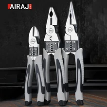 Airaj 9 multi pliers multi função alicates conjunto combinação alicate stripper crimper cortador de fio resistente alicate diagonal ferramentas manuais