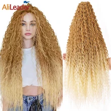 

New 28'' Frizzy Curly Crochet Hair Yaki Kinky Synthetic Braiding Hair Jumbo Coily Hair Extensions Soft Ombre Marley Hook Braids