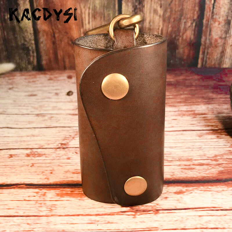 Кошелек для ключей мужчин и женщин оригинальный ретро чехол из коровьей кожи