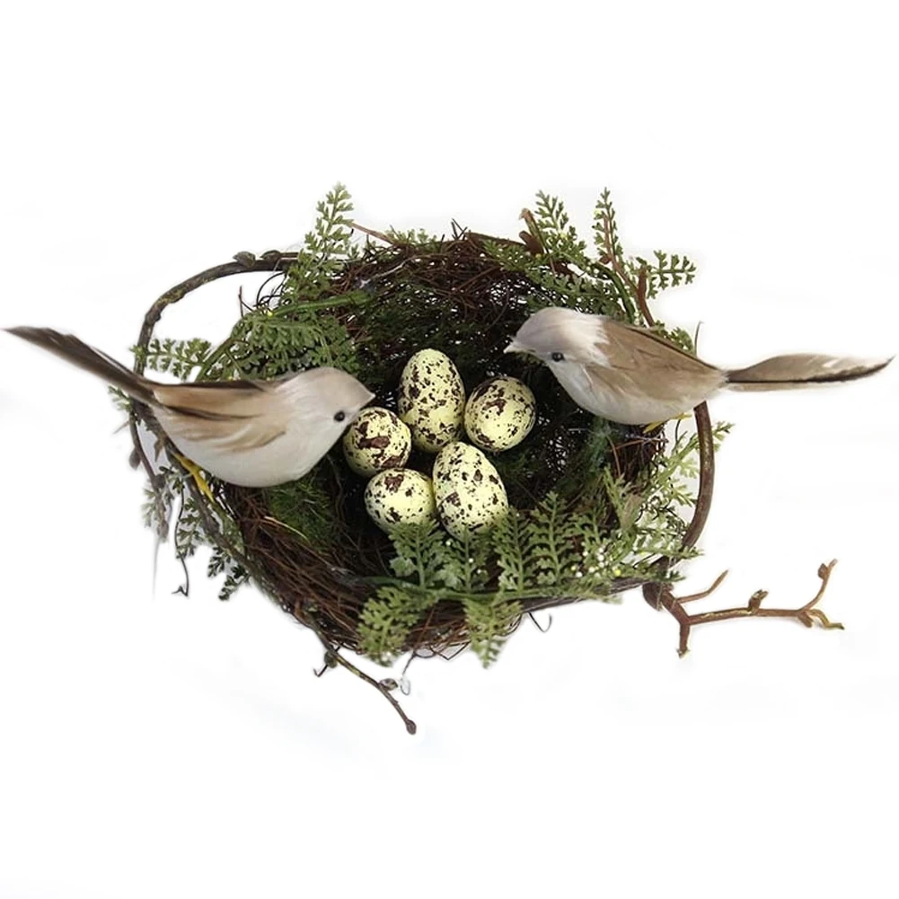12pcs Garden Photograph Prop DIY Cute Feather Long Tail Craft Landscape Artificial Bird Decoration Foam Model Simulation Home