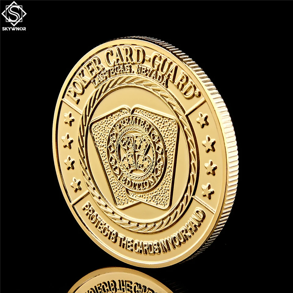 Poker Chip казино POT совершенный металлический вызов Золотая монета Lucky Token Coin коллекция W/PCCB дисплей