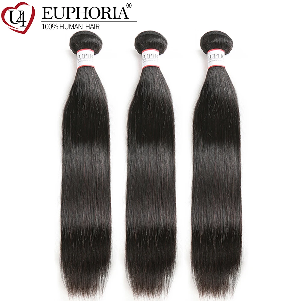 

Brazilian Straight Hair Bundles Natural Color 100% Human Hair Weave Bundles 8-28inch Euphoria Remy Human Bundle Hair Weaving