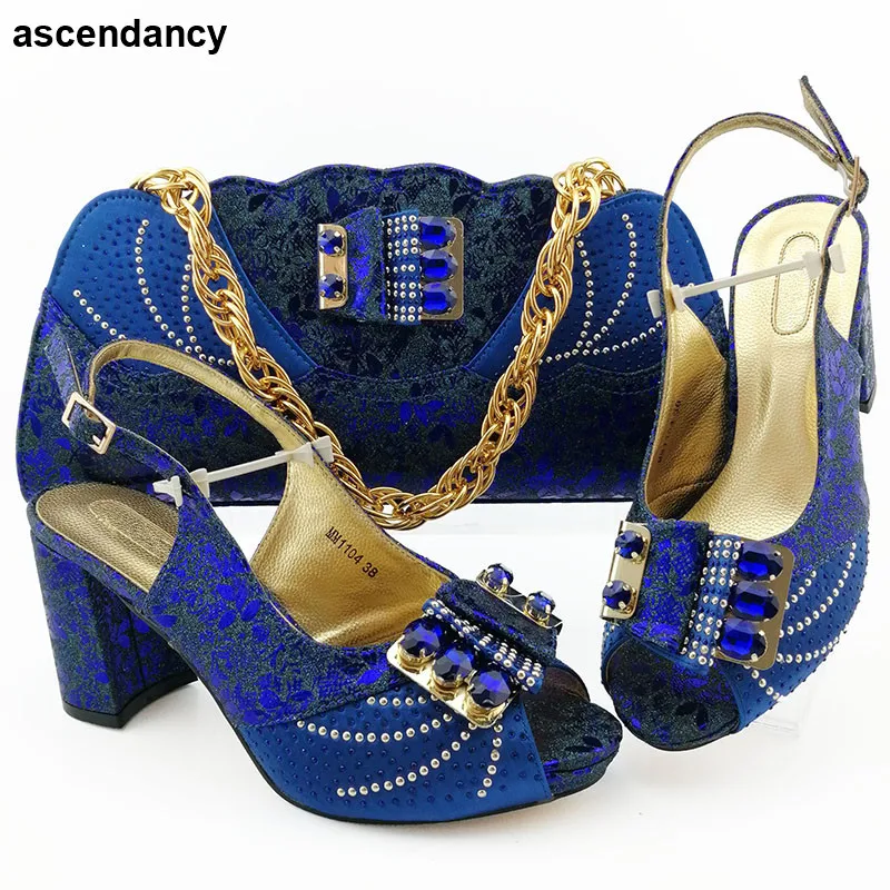 

New African Good Quality Shoes and Matching Bags Women Shoes and Bag To Match for Parties Nigerian Women Party Pumps High Heels