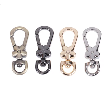 

4pcs Bag Accessories Handbags Clasps Handle Flower Lobster Bag Key Rings Keychains Metal Clasps Swivel Trigger Clips Snap Hooks