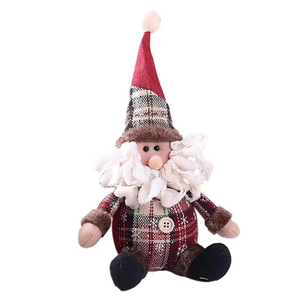 Горячая милый Санта Снеговик в форме оленя кукла Рождественское украшение подарок кукла Рождественская елка подвесное украшение Рождественский подарок - Цвет: Santa Claus