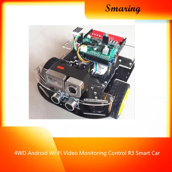 

4WD Android Wi-Fi Video Monitoring Control R3 Smart Car/Provide PC Software Code Arduino Code,Android APK And Original Test Code