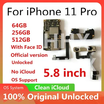 

Unlocked For iPhone 11 Pro Motherboard With / Without Face ID Original logic board free icloud with full chips mainboard