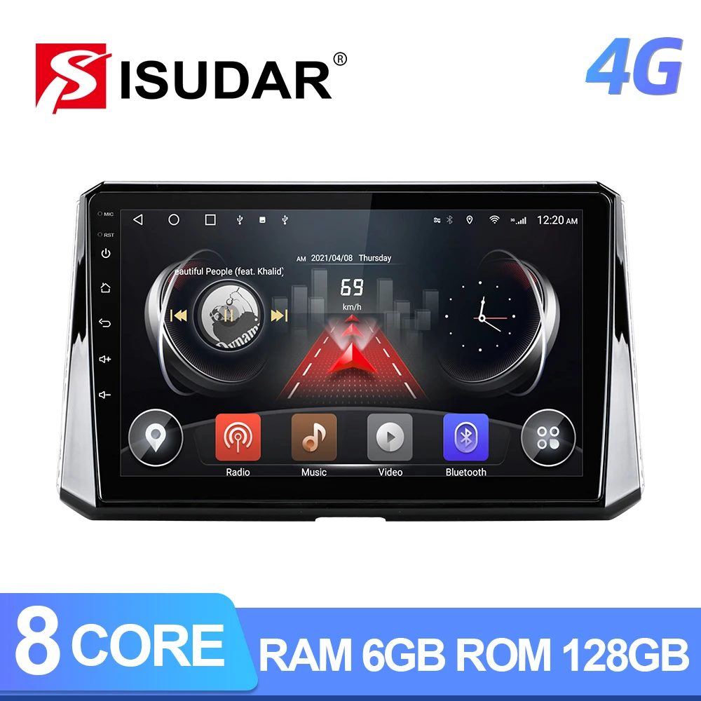 Автомагнитола ISUDAR T72 Android 10 для Toyota Corolla 2018 2019 Автомобильный мультимедийный GPS 8