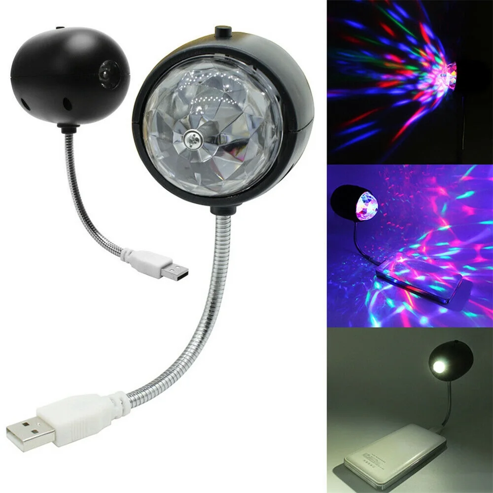 

Mini USB RGB Party DJ Disco LED Stage Effect Light Lamp Laser Crystal Magic Ball