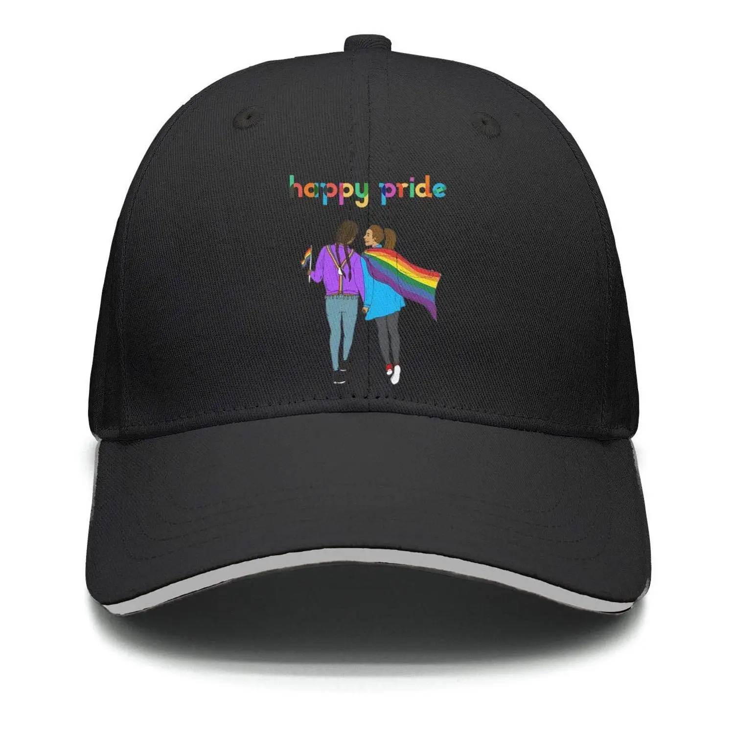 Gay Pride, Радужный Флаг, мужские хип-хоп Регулируемые сетчатые уличные Хлопковые бейсболки, шапка