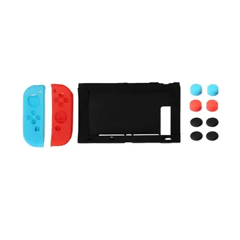 

11 in 1 Soft Silicone protective case shell For nintend switch Console Offer Full Protection All Around The Device