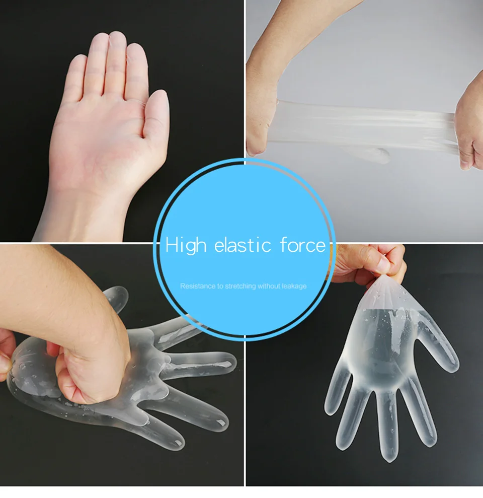 Anti infection Gloves 100pcs/lot Food Grade Waterproof Allergy Free Disposable Work Safety ffp3 Glove Mechanic | Красота и здоровье
