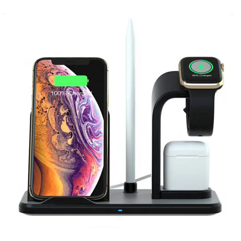 

New Fast Wireless Charging 3 In 1 for Apple watch 1 2 3 4 Airpods For iPhone XS Max XR X 8 Plus