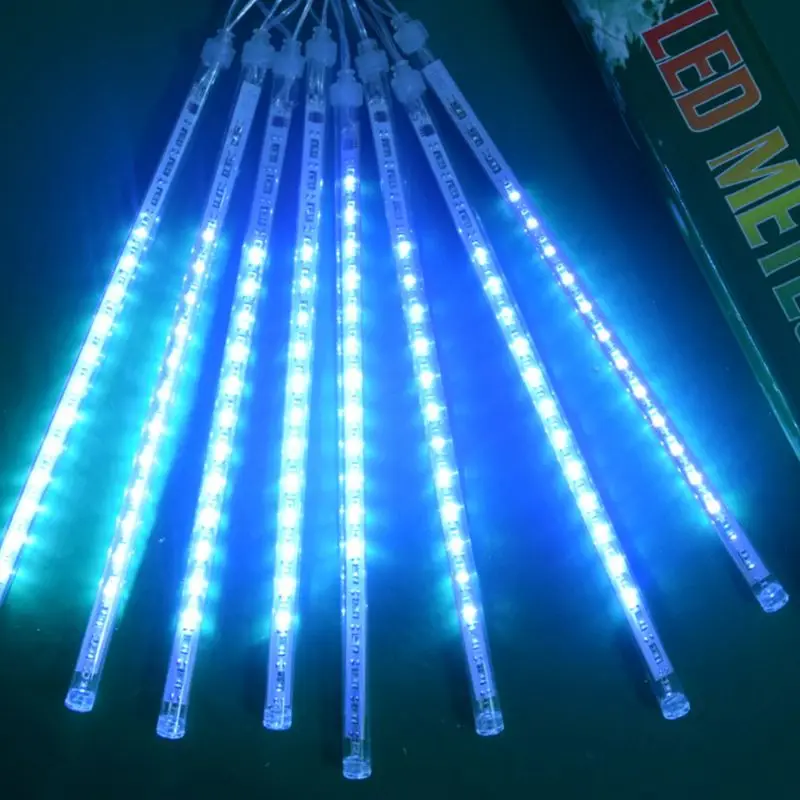 

30cm 8 Tube Falling Rain Lights Meteor Shower Drop Icicle String Lamp Christmas Tree Wedding Party Decoration 72XF