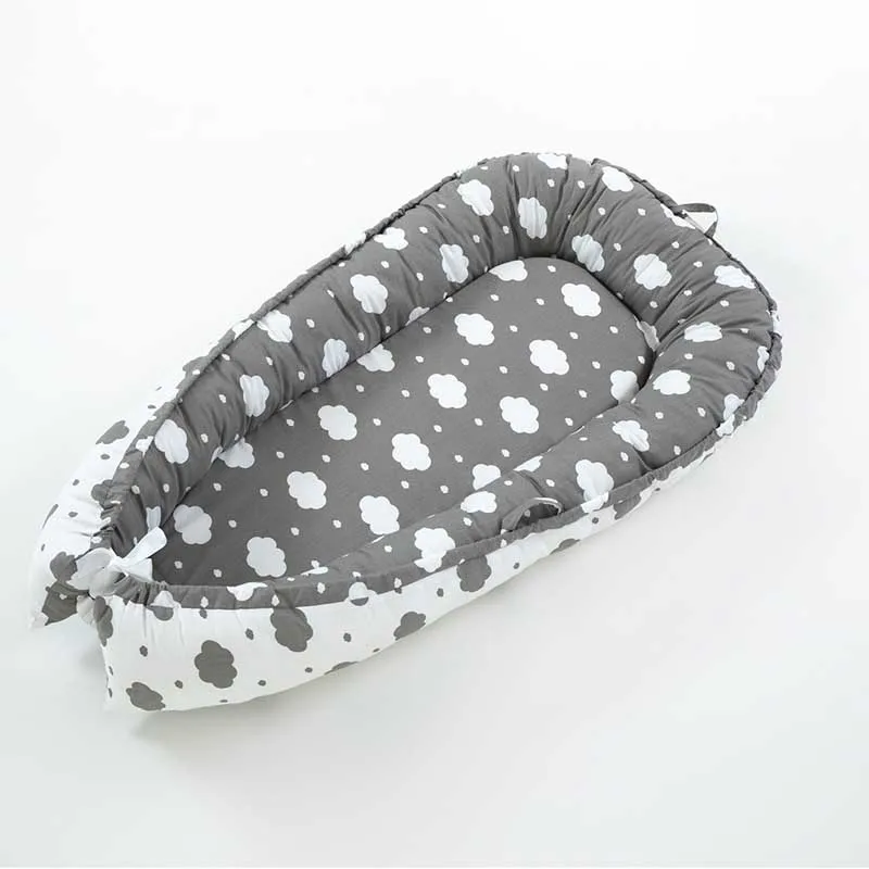 Портативная детская кроватка в скандинавском стиле, маточное бионическое гнездо, моющаяся Съемная дорожная кроватка для новорожденных, детская кроватка с бампером