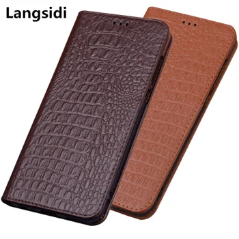 

Luxury Genuine Leather Business Flip Cover For Samsung Galaxy A6 Plus 2018/Samsung Galaxy A6 2018 Phone Case Magnetic Holder