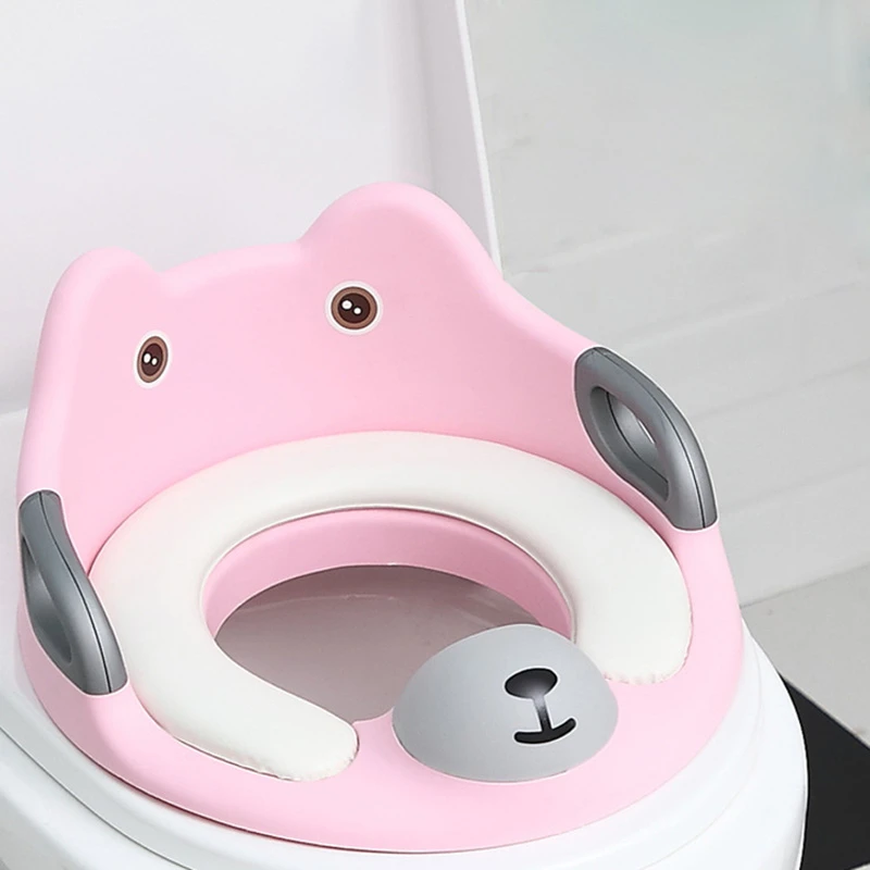 

Bear Blue Baby Closestool Washer Enlarge Baby Pedestal Pan Bring Handrail Children Pedestal Pan