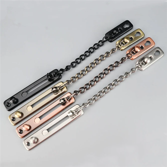 

100PCS Anti-theft Stainless Steel Hotel Home Door Chain Latch Safety Guard Security Lock Security Limiter Tools Home Hardware