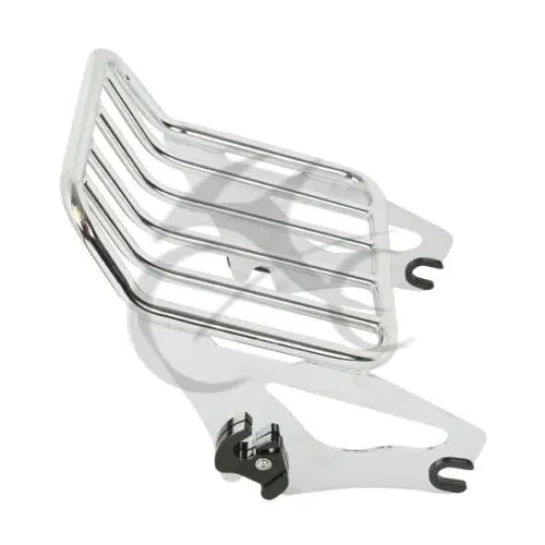 Мотоцикл 2-до Съемная Чемодан стойка для Harley Road King Street Glide Road Glide CVO 2009- 18 - Цвет: Chrome