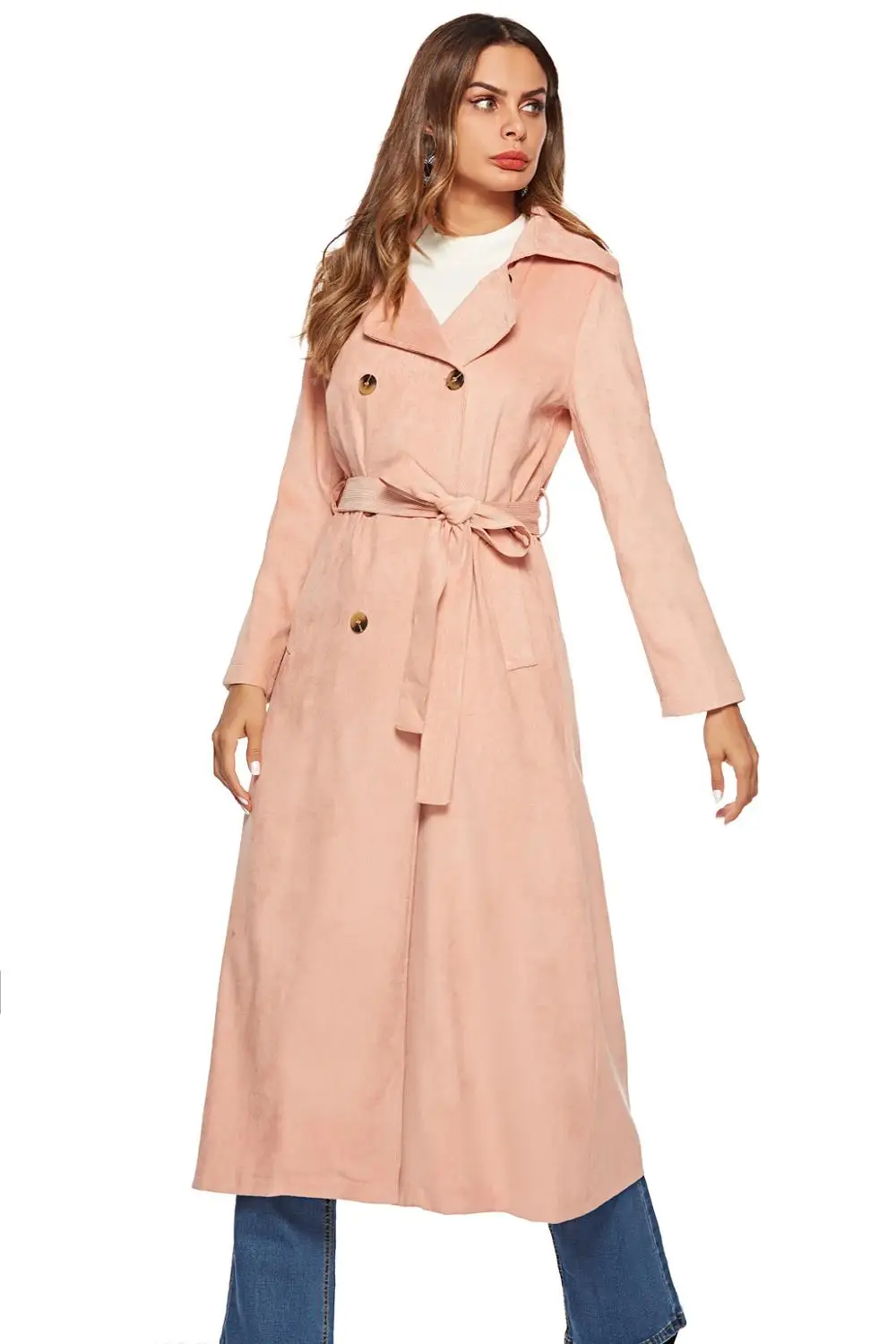 Linglewei Новое весеннее и летнее Женское пальто вельветовое с отворотами на