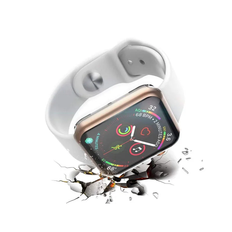 Прозрачный ТПУ Мягкий защитный чехол оболочка рамка для iwatch Apple Watch серии 4 40 мм 44