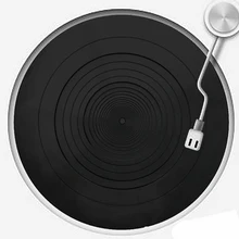 Виниловая Антивибрационная записывающая площадка ультра тонкая LP проигрыватель Антистатическая круглая сменная силиконовая плоская уменьшающая ударный вращающийся диск