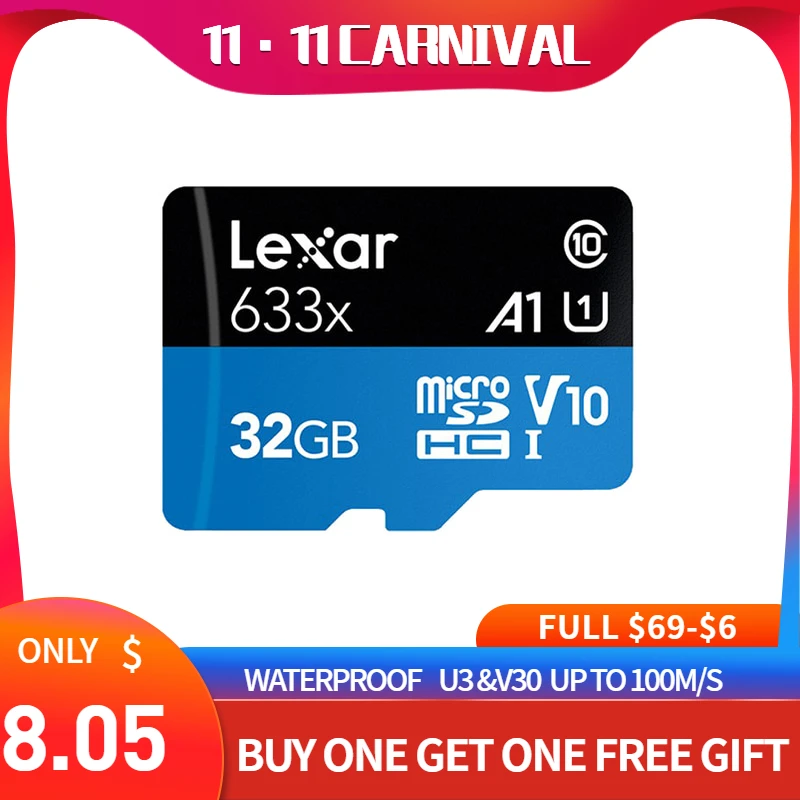 Карта памяти Lexar 633x Micro SD 16 ГБ 32 64 128 | Компьютеры и офис