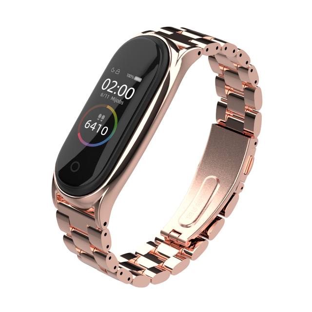 Strap For Mi Band 5 4  3 Stainless Steel  Bracelet On Mi Band 6 Strap  For Mi Band 3 Xiomi Men's Watchband Accessories