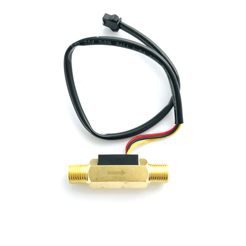 24V латунь 1/4 &quotBSP USC-HS41TA Холла потока Сенсор воды 0 5-3.5L/мин турбинный расходомер 62
