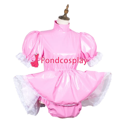 Горничная Сисси ПВХ платье Запираемая униформа косплей костюм на заказ [G3780]| |