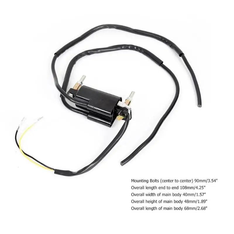 12V 2x Мотоциклетная система зажигания катушки+ 4 DJI Spark заглушки для Kawasaki KZ Suzuki GS Honda CB черный