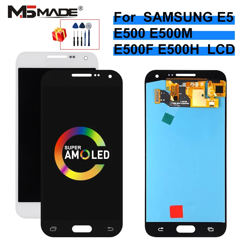 Super AMOLED для Samsung Galaxy E5 E500 ЖК дисплей сенсорный экран дигитайзер E500F E500H E500M запасные части|Экраны мобильных