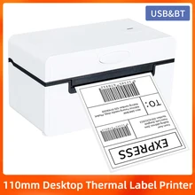 Aibecy 110mm pulpit termiczna drukarka etykiet dla 4x 6 opakowanie wysyłkowe drukarka do etykiet 180mm/s USB Bluetooth naklejka termiczna drukarki