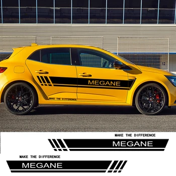 

2Pcs 200cm For Renault Megane Car Side Stickers Auto Vinyl Film Decals DIY Styling Automobile Decoration Car Tuning Accessories
