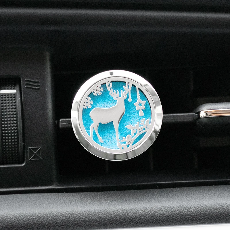 Christmas Theme Car Air Freshener Holder Accessories For Flavoring Perfume Smell Scent Auto Interior Decoration Aroma Fragrance