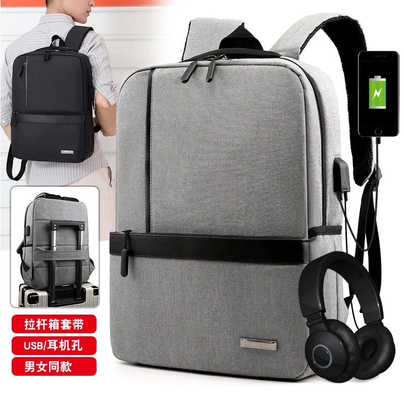  Litthing Slim Laptop Backpack Men Office Work Men Backpack Business Bag Unisex Black Ultralight Bac - 4000121782450