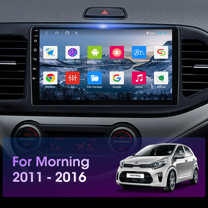 US $106.91 JMCQ Android 90 Car Radio Multimedia Player For KIA PICANTO Morning 20112016 GPS Navigaion 2 Din Floating Window Split Screen