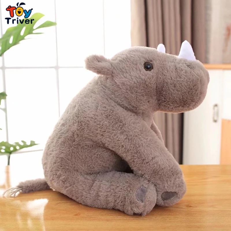 Kawaii Рино плюшевые игрушки мягкие дикие животные кукла подушка для малышей детей