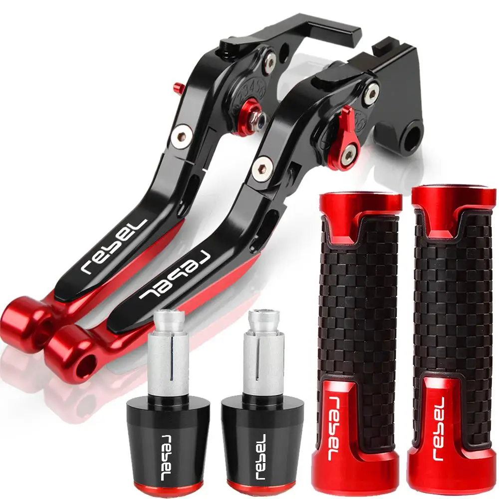 

For HONDA REBEL CMX250C CMX500 CMX300 REBEL CA250 cmx 500 300 250 Motorcycle Adjustable Brake Clutch Levers Handle bar grip ends