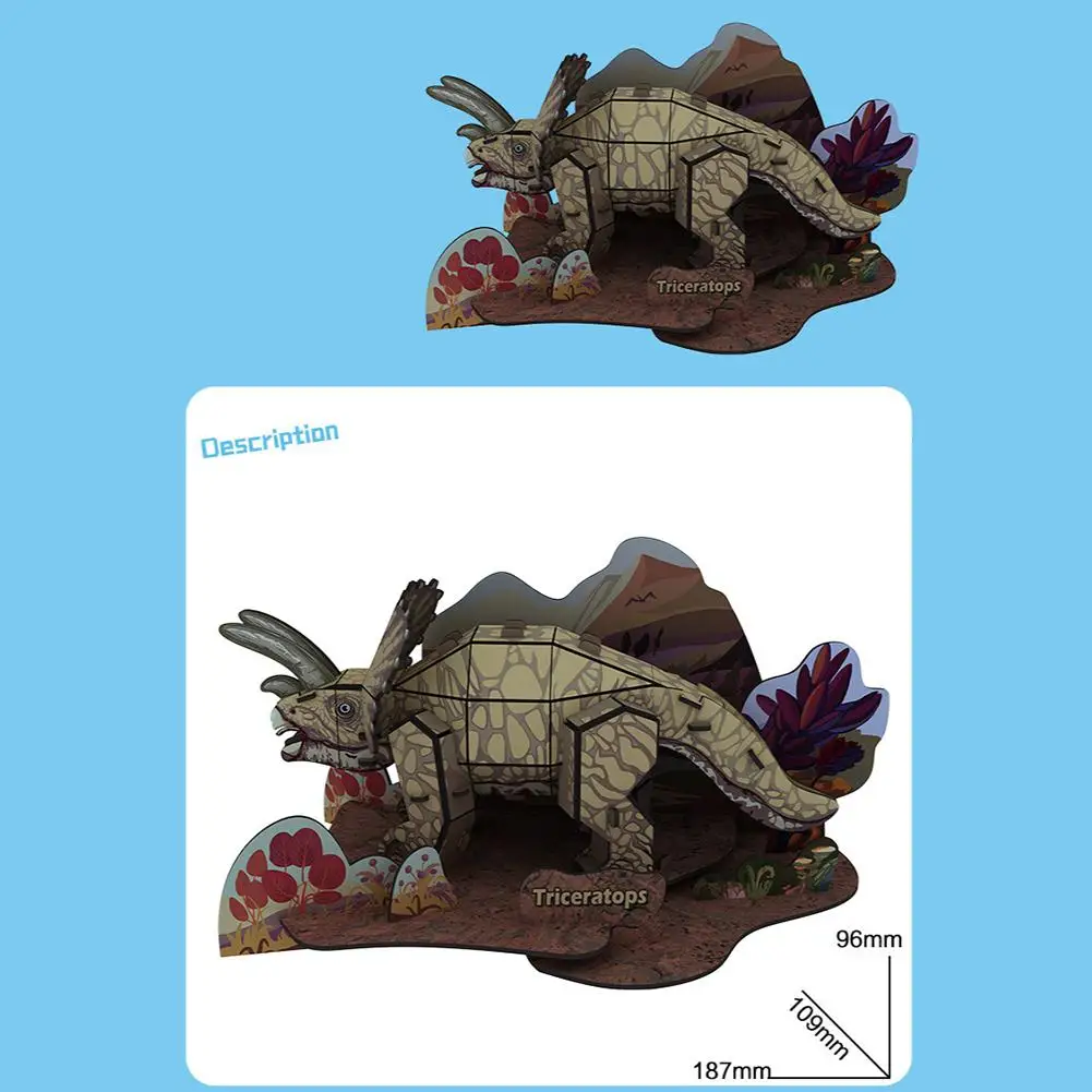3D головоломки игрушки DIY модели динозваров Бумага Jigsaw Наборы Развивающие игрушки для детей
