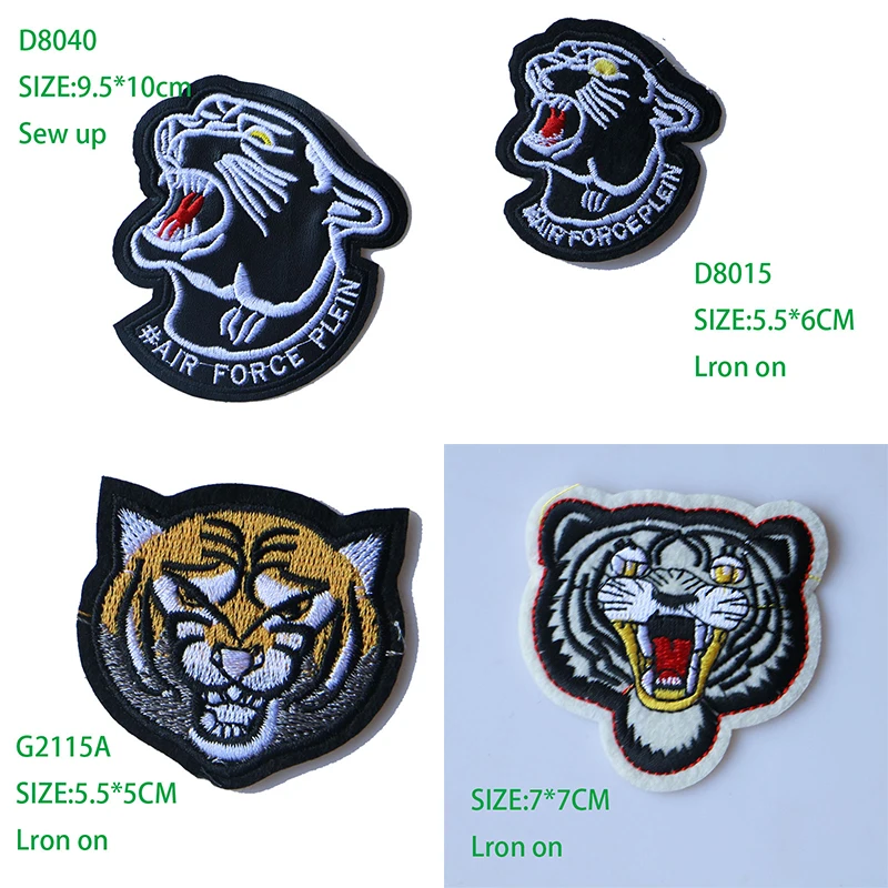 

3D Powerful and handsome tiger head Patch for Clothing Sticker for Children Boy Girl DIY Patches T-shirt Heat Transfer Badges