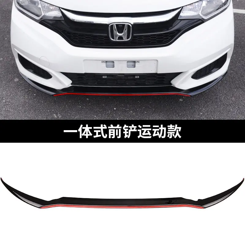 Автомобильный Стайлинг PP пластик для Honda Fit RS GK5 Автомобильная передняя губа маленькая окруженная Передняя Лопата - Цвет: A  Sport Styling