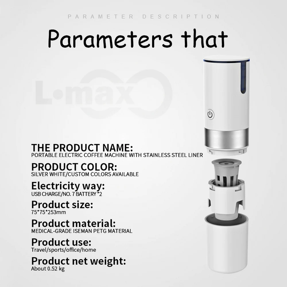 Батарея USB нержавеющая сталь электрическая Кофеварка кофе порошок капсула