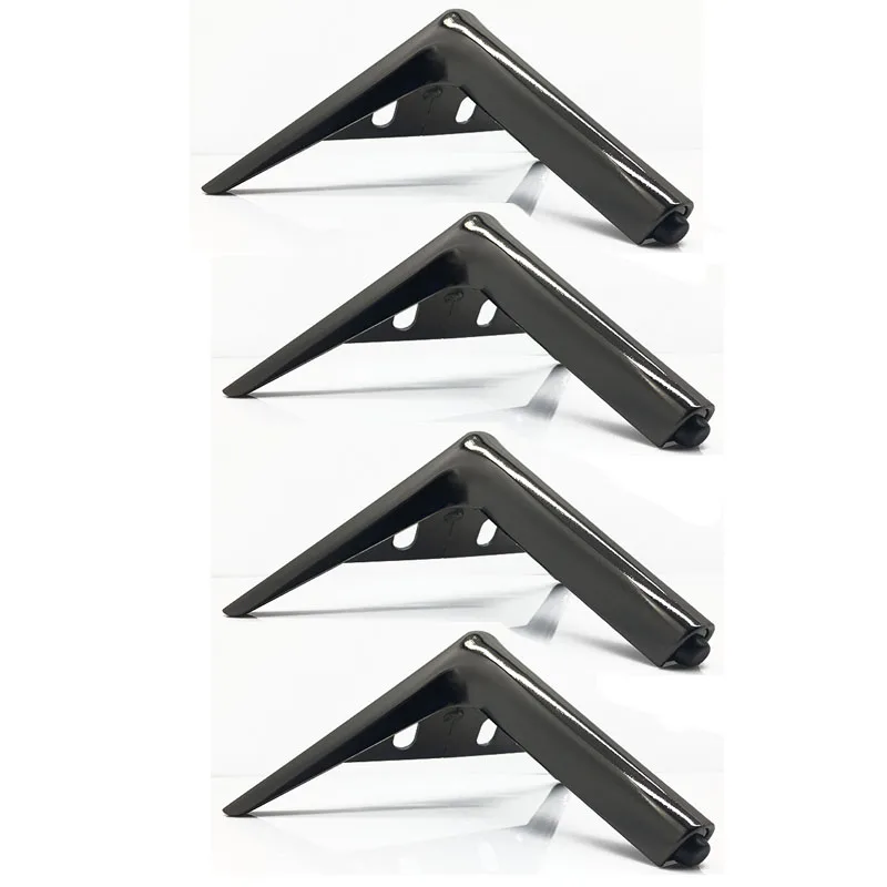 Metal Black Triangle Furniture Legs Hardware Tube Floor Bracket Foot for Cupboard Coffee Table Chair TV Sofa Bed Cabinet |