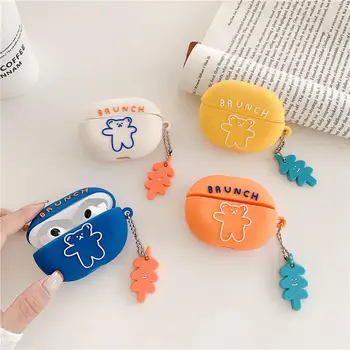 

3D Cartoon case for Huawei Freebuds Pro Headphone Accessories Earphone case Protective Cover Cute Line Bear