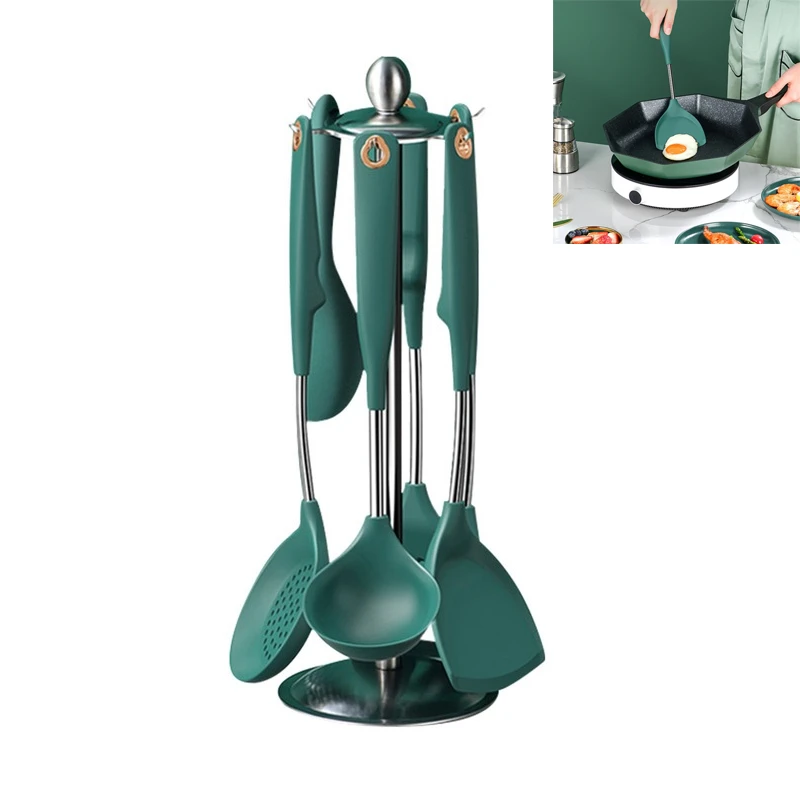 7pcs Set Silicone Spatula Set Cooking Utensils Heat Resistant Free Eggs Pancakes Non Stick Cookware Kitchen Gadget Cooking Tool Sets Aliexpress