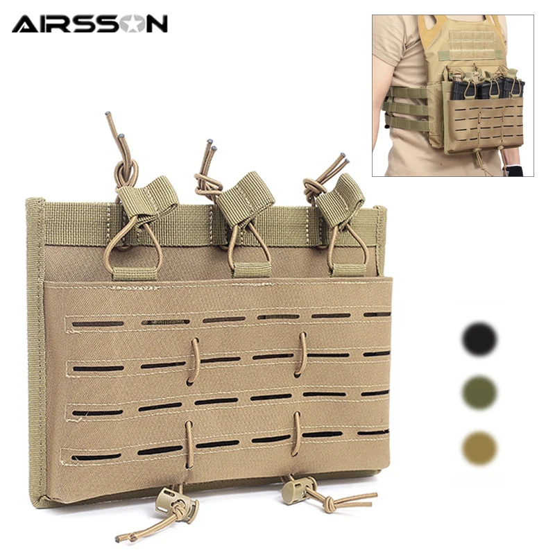 

Hunting Accessories 1000D MOLLE Bullet Clip Bag Laser Triple Paintball Airsoft Pouch for Tactical Vest Backpack Cartridge Holder