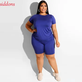

Hot selling European and American new solid color fashion casual pants suit plus size two-piece women's suit