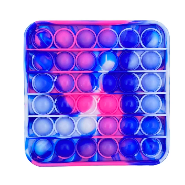 Fidget Reliver Stress Toys Rainbow Push Bubble Antistress Toys Sensory Toy To Relieve Autism Free Shipping PL-325